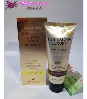 Mặt nạ vàng lột nhẹ tinh chất Collagen & Luxury Gold Peel Off Pack 3W Clinic