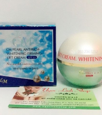 Kem dưỡng trắng da CM ngọc trai Pearl Antirich Whitening Firming Lift Cream