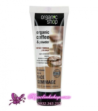 Tẩy tế bào chết mặt Cà phê Organic Shop - Organic Coffee & Powder